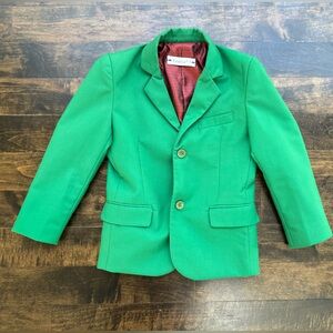YuanLu boys green suit jacket size 5